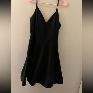 Black flowy mini dress